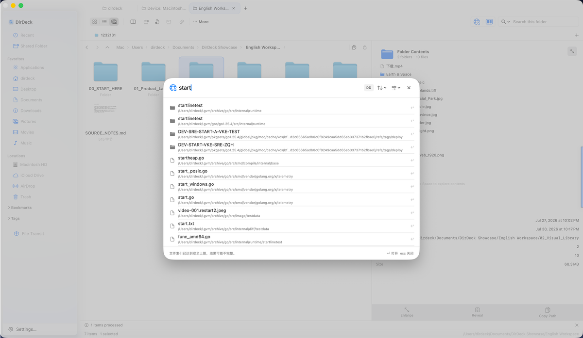 DD Search returning local filename and path matches in DirDeck